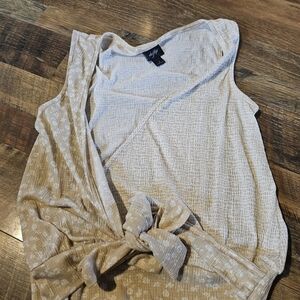 Daytrip Beige and Cream Sleeveless Top